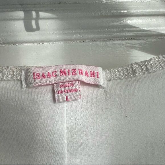 Isaac Mizrahi Women’s White Lace Lined Short Sleeve Crew Neck A-Line Dress L - Picture 3 of 4